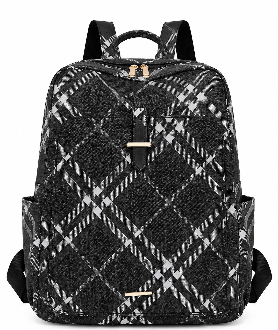 Women's Lightweight Plaid Waterproof Backpack – Fashion Casual Travel Daypack-Nb-Accs13-6 - Image 4