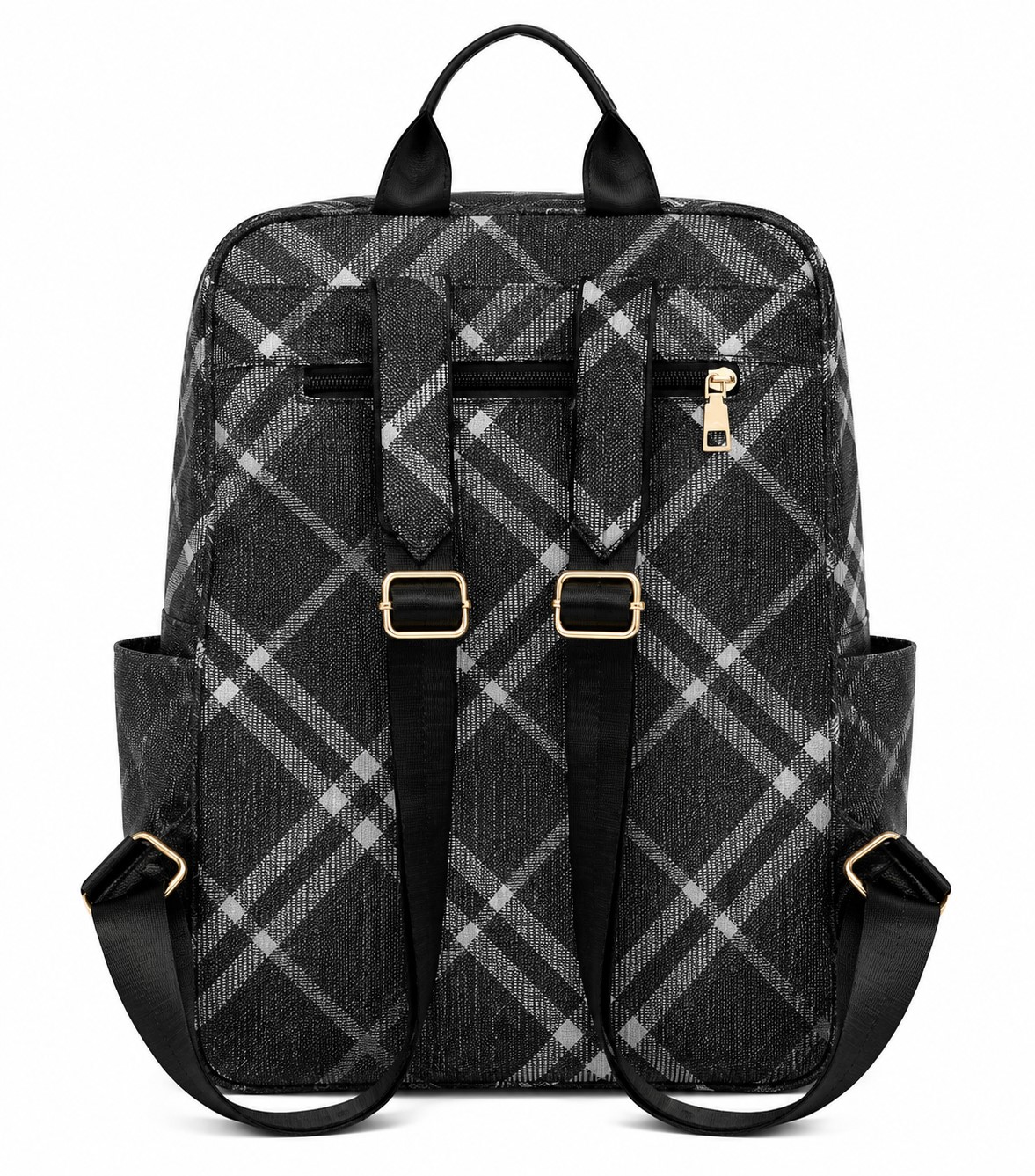 Women's Lightweight Plaid Waterproof Backpack – Fashion Casual Travel Daypack-Nb-Accs13-6 - Image 5